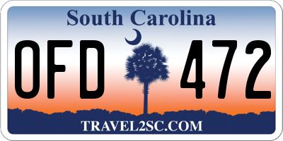 SC license plate OFD472