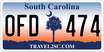 SC license plate OFD474