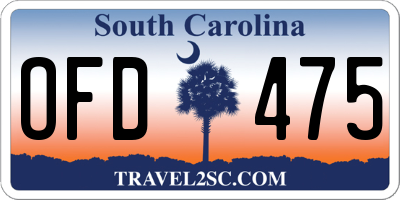 SC license plate OFD475