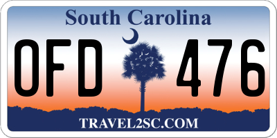 SC license plate OFD476