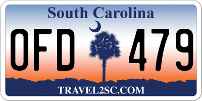 SC license plate OFD479