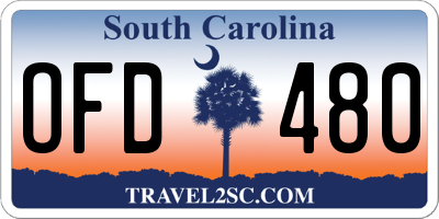 SC license plate OFD480