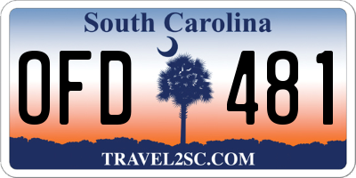 SC license plate OFD481