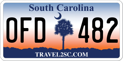 SC license plate OFD482