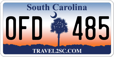 SC license plate OFD485
