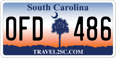 SC license plate OFD486