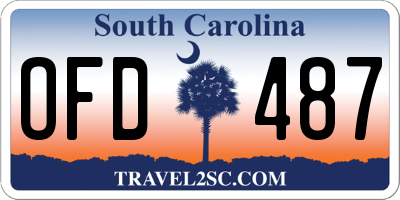 SC license plate OFD487
