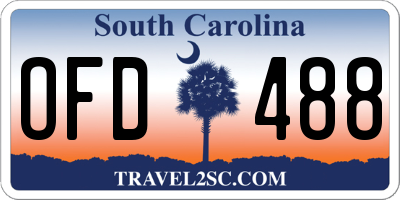 SC license plate OFD488