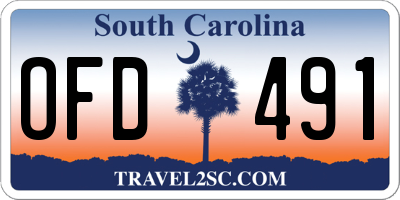 SC license plate OFD491