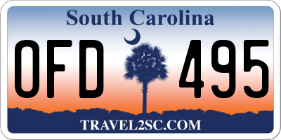 SC license plate OFD495