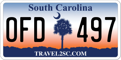 SC license plate OFD497