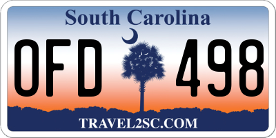 SC license plate OFD498