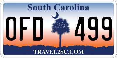 SC license plate OFD499
