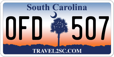 SC license plate OFD507