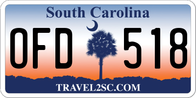 SC license plate OFD518