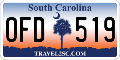SC license plate OFD519