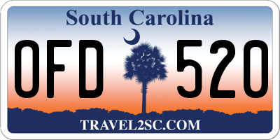 SC license plate OFD520