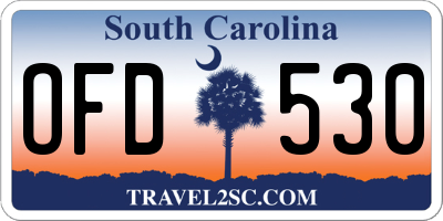 SC license plate OFD530