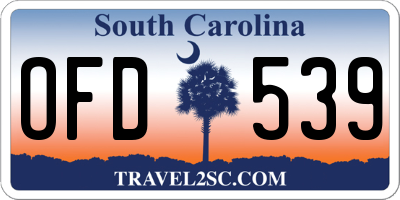 SC license plate OFD539