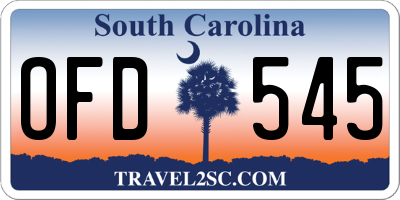 SC license plate OFD545