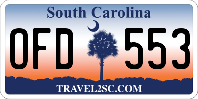 SC license plate OFD553