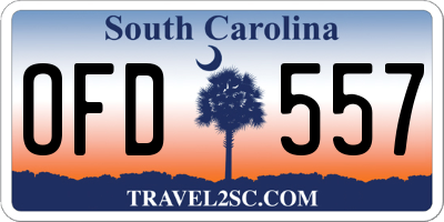 SC license plate OFD557