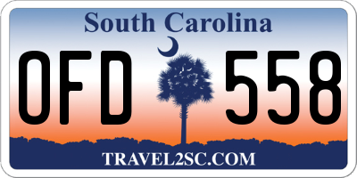SC license plate OFD558