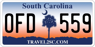SC license plate OFD559