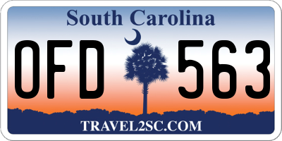 SC license plate OFD563