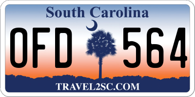 SC license plate OFD564