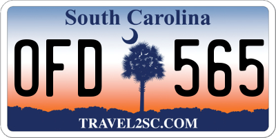 SC license plate OFD565