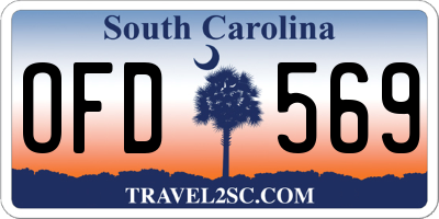 SC license plate OFD569