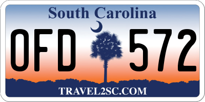 SC license plate OFD572