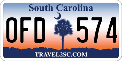SC license plate OFD574