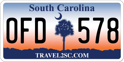 SC license plate OFD578