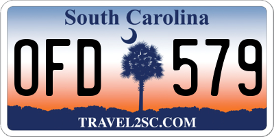 SC license plate OFD579