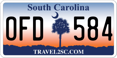 SC license plate OFD584