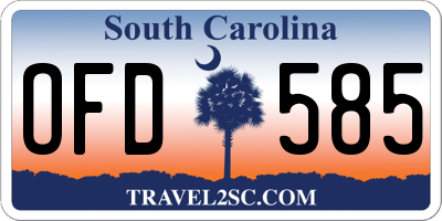 SC license plate OFD585