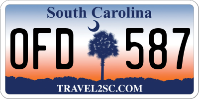 SC license plate OFD587