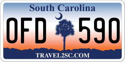 SC license plate OFD590