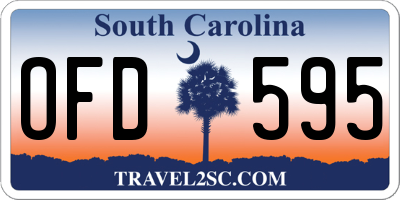 SC license plate OFD595