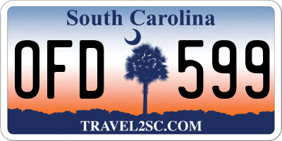 SC license plate OFD599