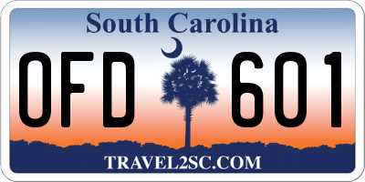 SC license plate OFD601
