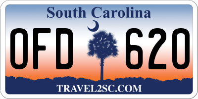 SC license plate OFD620