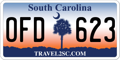 SC license plate OFD623