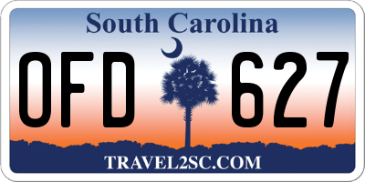 SC license plate OFD627