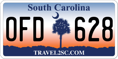 SC license plate OFD628