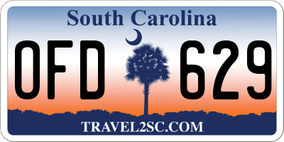 SC license plate OFD629