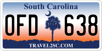 SC license plate OFD638