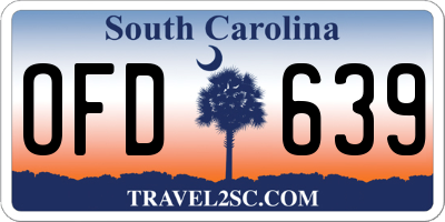 SC license plate OFD639